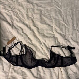 SKIMS Black Sheer Underwire Bra